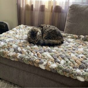 Cozy Multicolor Cat Blanket